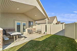 View of yard featuring a patio area