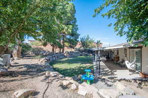 View of yard featuring a patio area