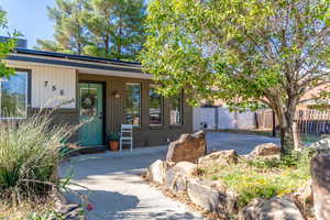 View of front of house featuring a patio