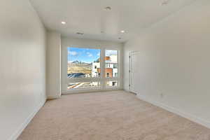 View of carpeted empty room