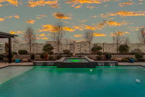 Pool & hot tub with lights