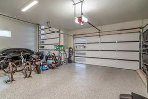 Oversized 4 car garage with RV parking