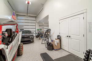 Oversized 4 car garage with RV parking