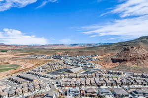 Bird's eye view featuring a mountain view