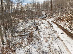 View of snow covered land