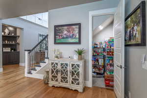 Interior space featuring light hardwood / wood-style floors