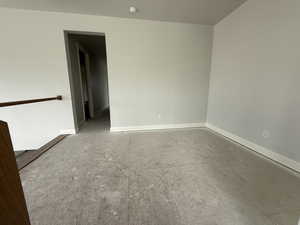 Empty room with baseboards