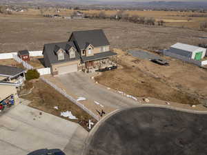 Bird's eye view featuring a rural view