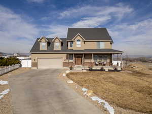 View of front of home with covered porch