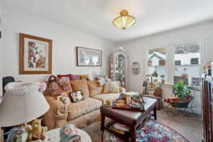 View of carpeted living room