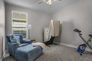 Bedroom next to master- being used as an exercise room