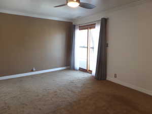 Owners Bedroom with Sliding Glass Doors to Balcony/Deck