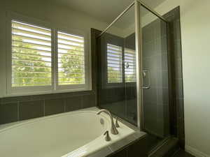 Primary bathroom with soaker tub