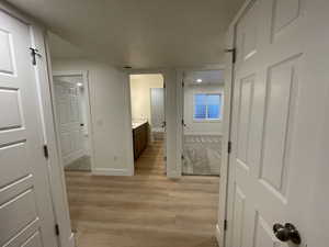 Basement view into bathroom