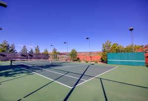 View of community pickleball court