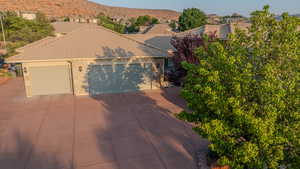 View of front of house featuring a mountain view