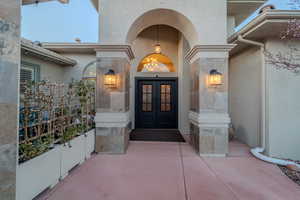 Doorway to property with french doors