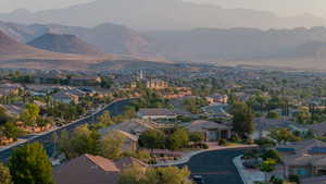 Bird's eye view featuring a mountain view