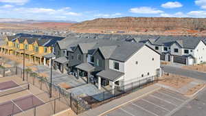 Bird's eye view featuring a mountain view