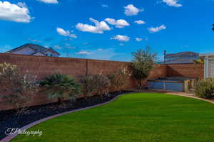 View of side yard and garden area