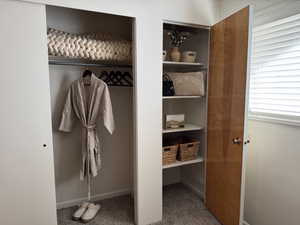 View of closet in Primary bedroom