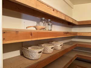 View of pantry & storage