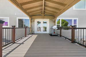 Deck with french doors