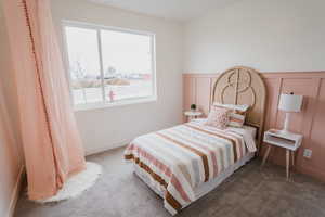 View of carpeted bedroom