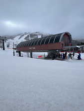 Ski lift across the street