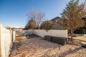 View of yard featuring a mountain view