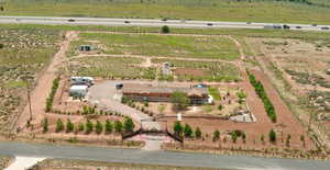 Aerial view with a rural view