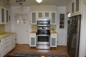 Kitchen/dining area featuring stainless steel appliances