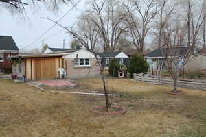 View of backyard