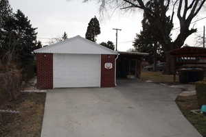 Garage with a carport