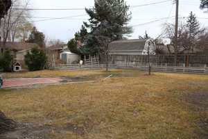 View of backyard