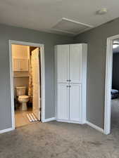 Upstairs landing sitting area also has a built in cabinet.