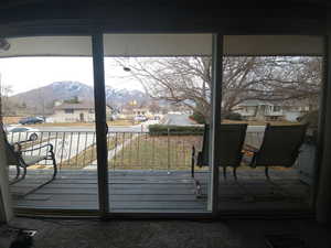 Deck with a mountain view