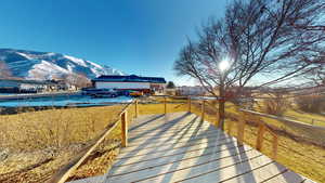 Deck with a mountain view