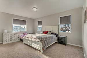 View of carpeted bedroom