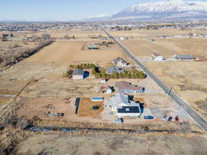 Bird's eye view with a rural view and a mountain view