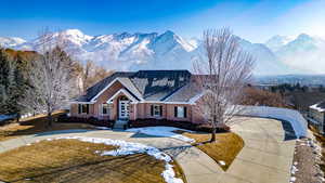 View of front facade featuring a mountain view