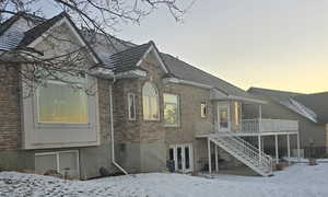 Walk Out Basement and two covered patios.