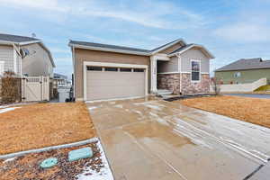 View of front of house featuring a garage