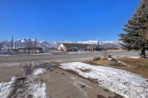 View of road with a mountain view