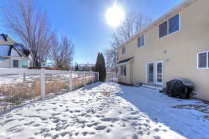 View of snowy yard