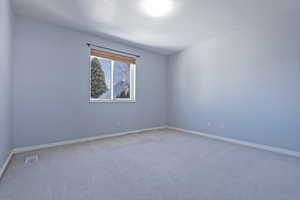 View of carpeted spare room