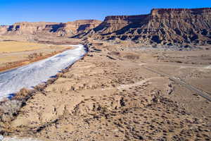 View of mountain feature featuring a water view