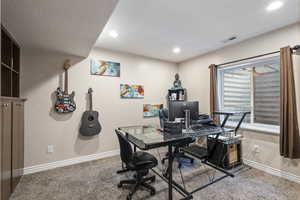 Office featuring carpet floors