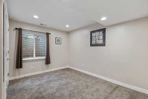 View of carpeted empty room