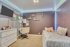 View of carpeted bedroom